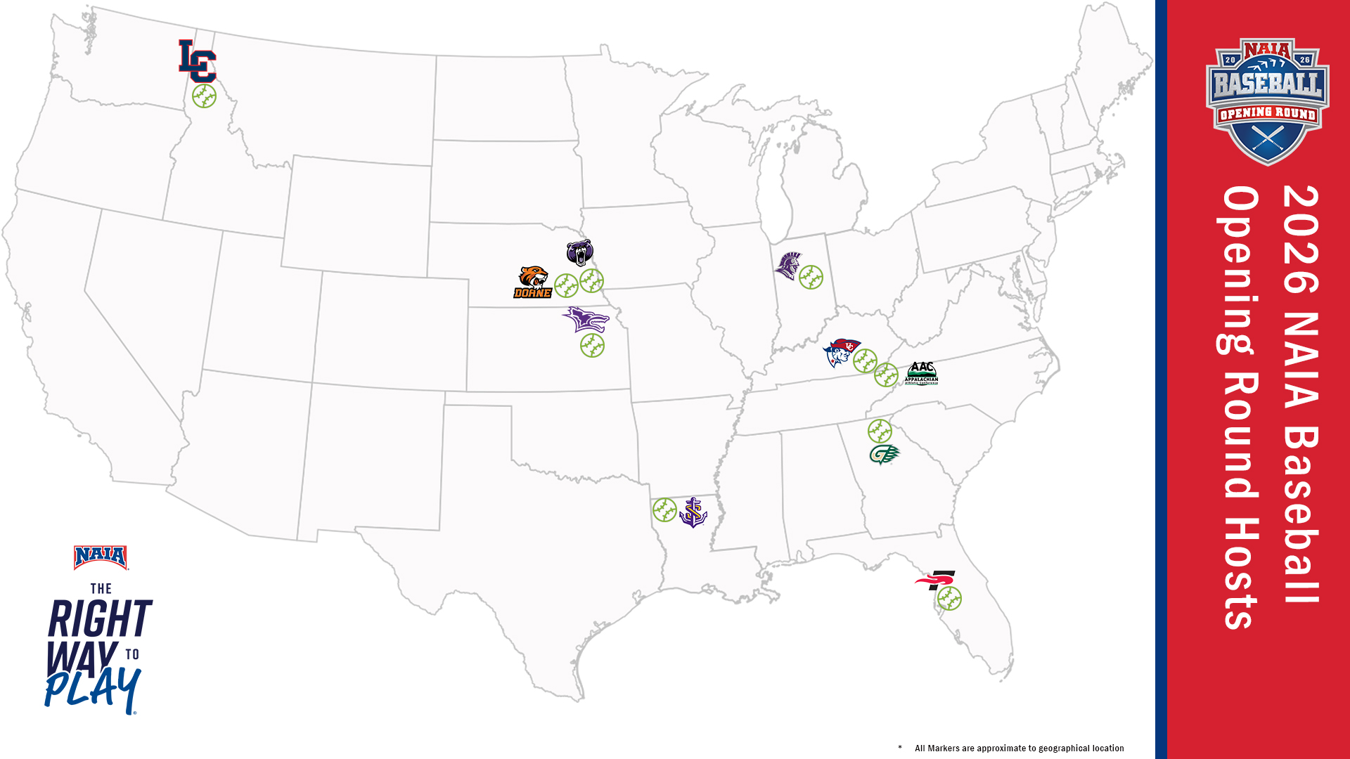 Ten Sites Identified to Host 2026 NAIA Baseball Opening Rounds, Beginning May 11