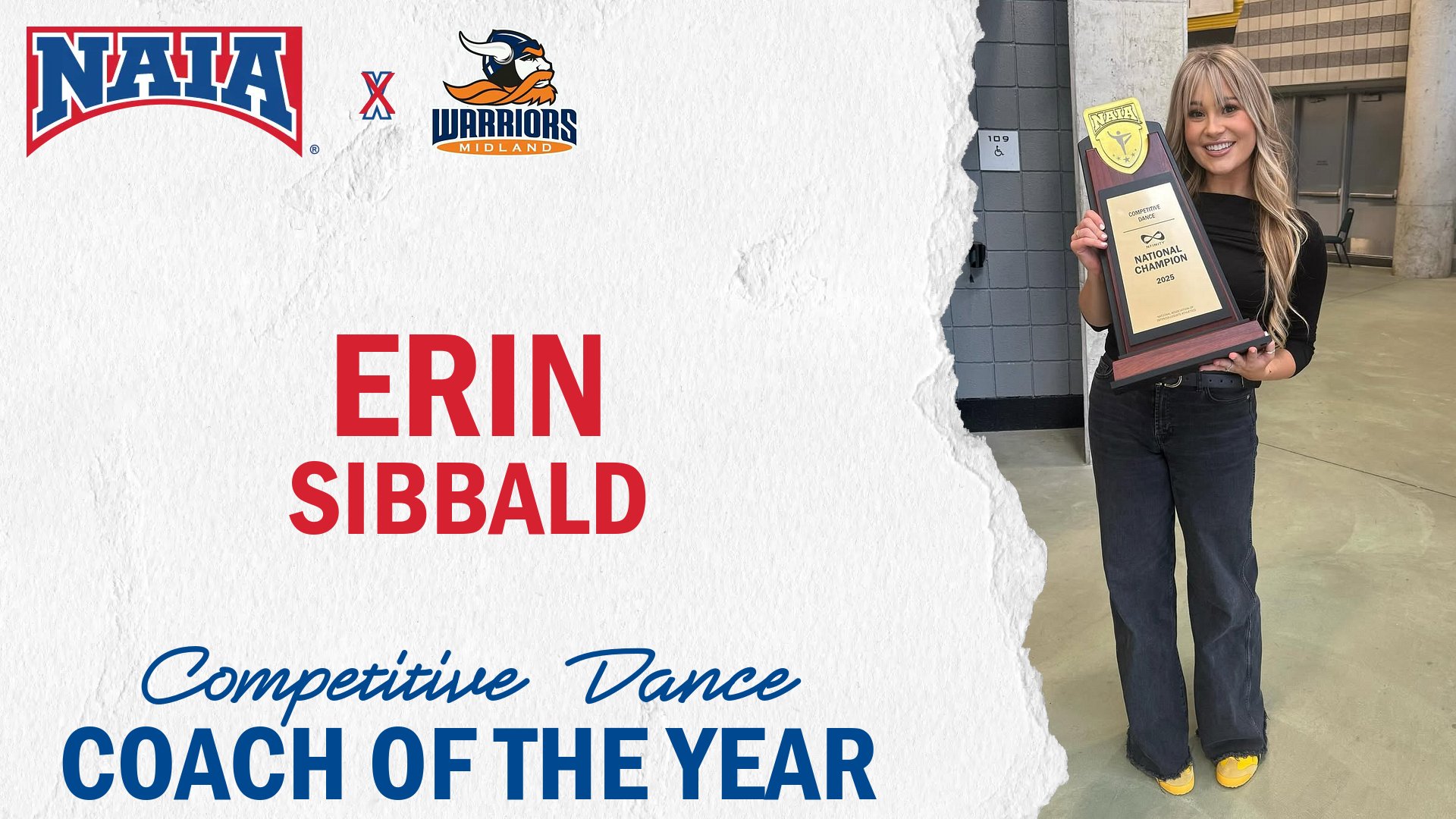 Sibbald Named 2025 Nfinity NAIA Competitive Dance Coach of the Year, Marking Back-to-Back COY Awards for Midland (Neb.) Head Coach