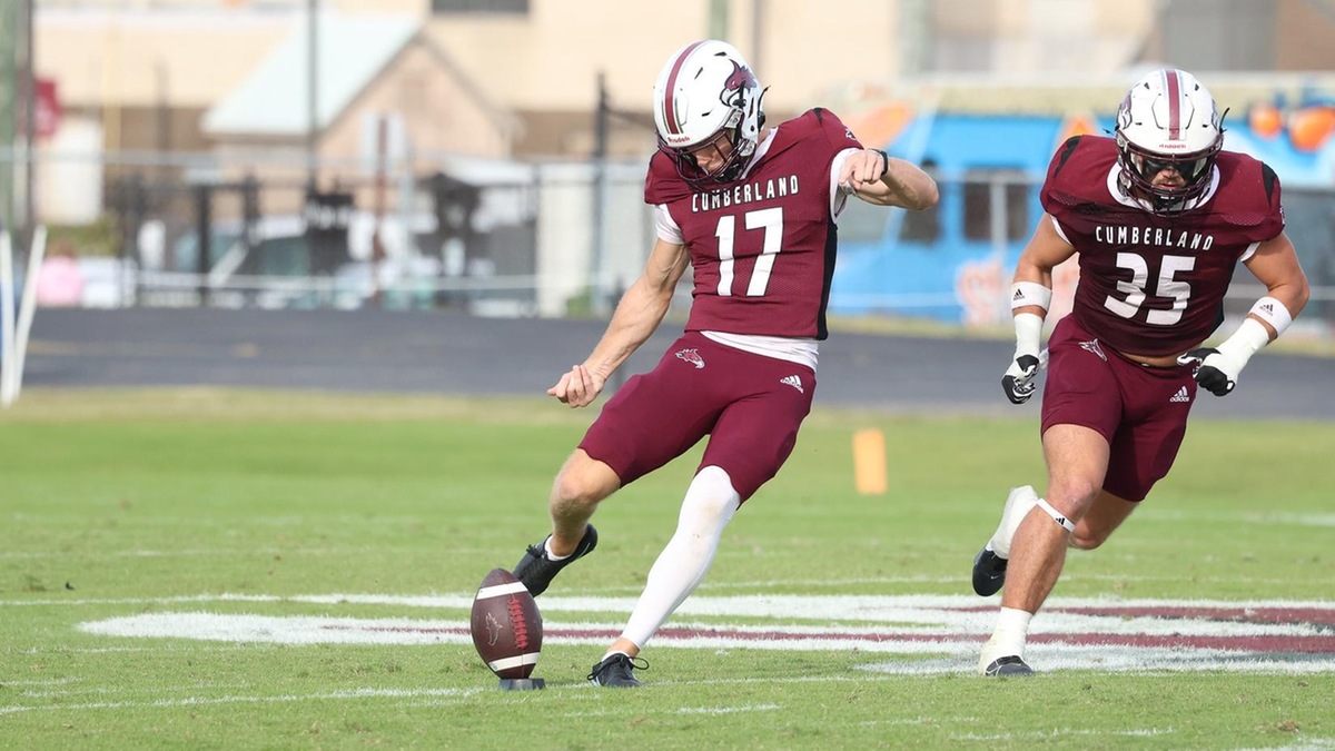 Jack Kantner's 30-yard field goal with 3:38 remaining secured a 35-33 Cumberland win over Campbellsville.