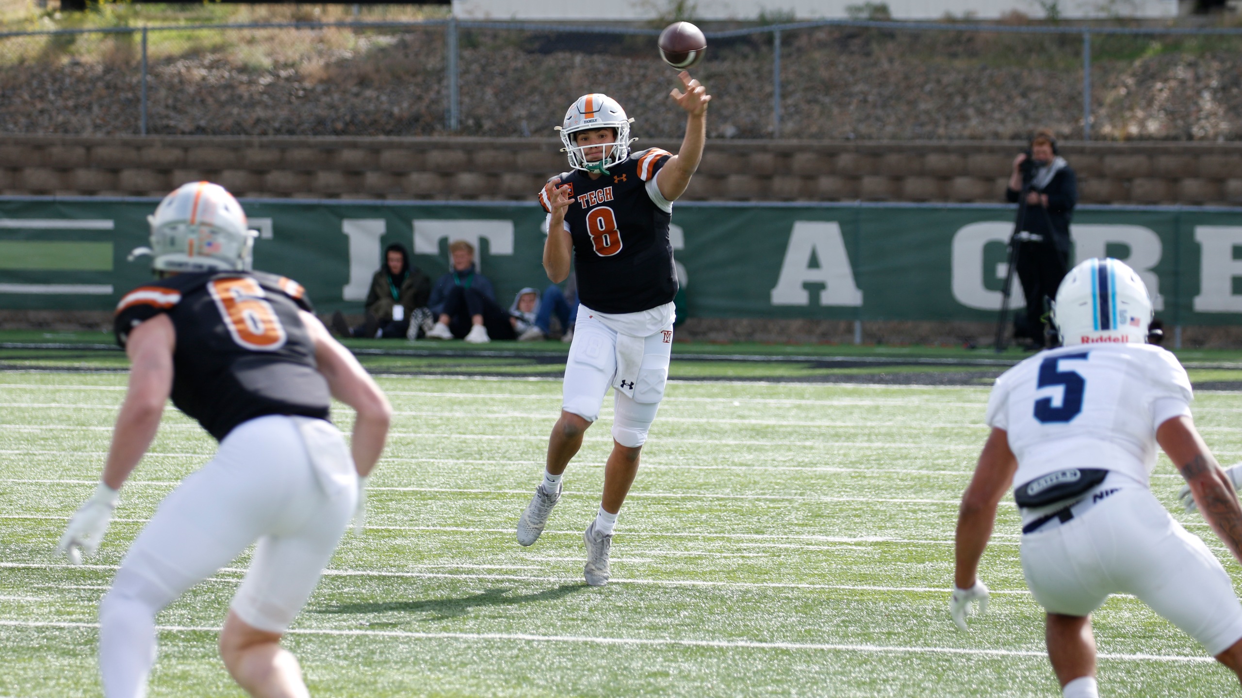 Montana Tech was the first team to win seven games in the NAIA, in 2025. (Photo by 5518 Designs)