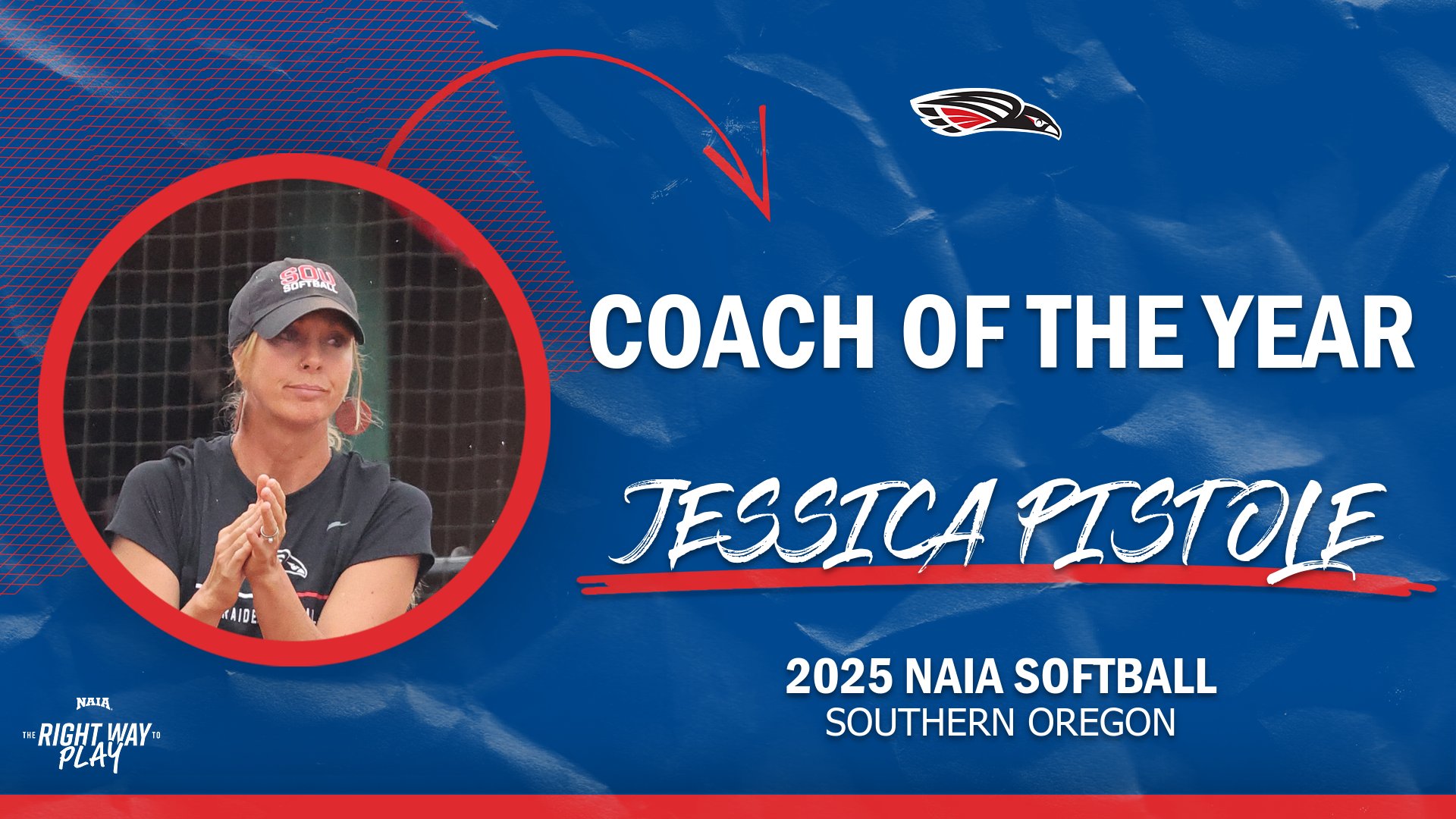 Head Coach Pistole of Southern Oregon Named 2025 NAIA Softball Coach of the Year