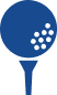 golf ball on tee icon