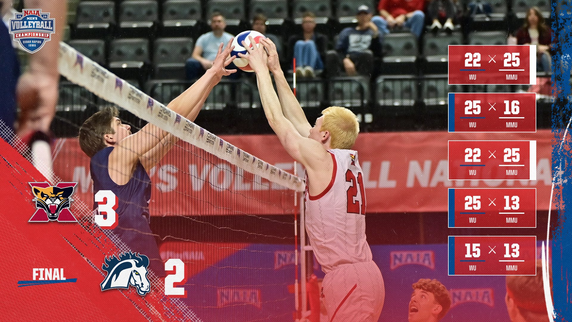 men's volleyball player blocking the ball at the net