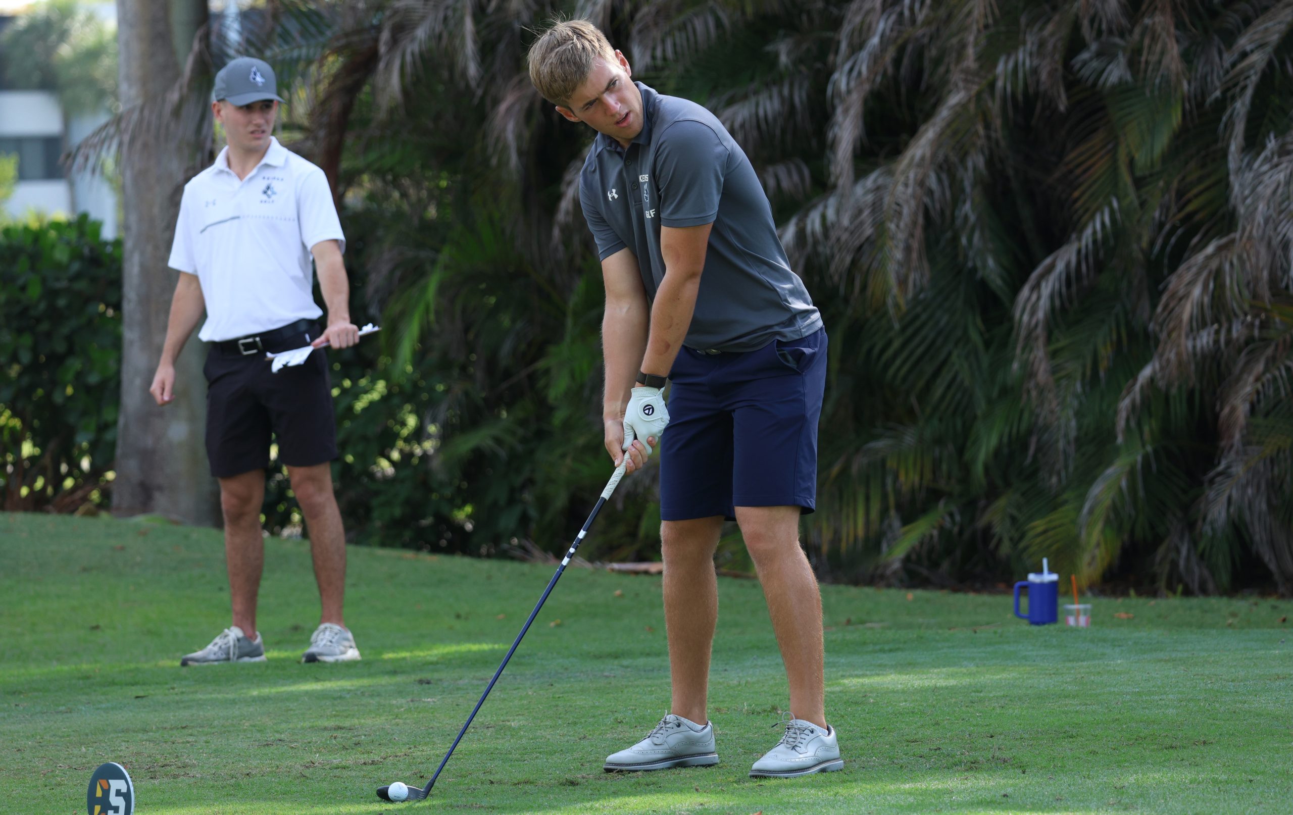 A Keiser Men's golfer at last season's Sun Conference championship.