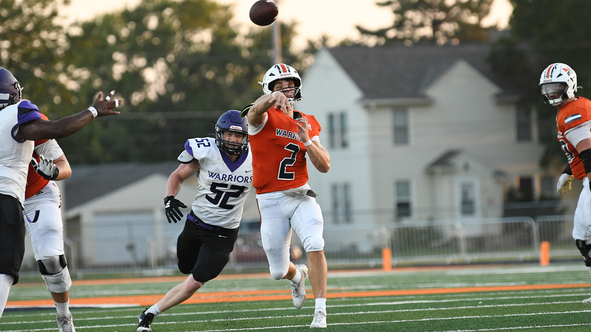 Brodey Johnson is the quarterback for Midland University, pictured here.