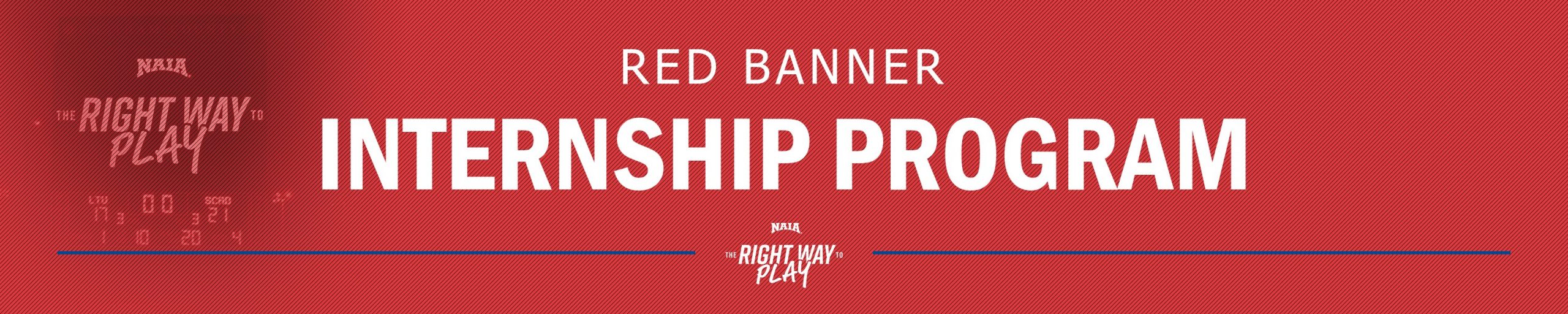 Red Banner Internship Program Header