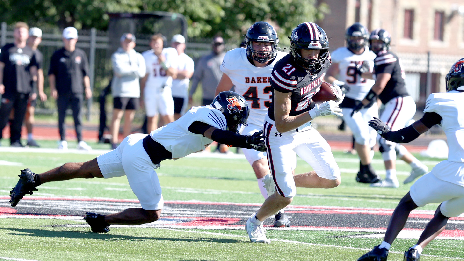 Isaiah Hasten has the ball for Benedictine.