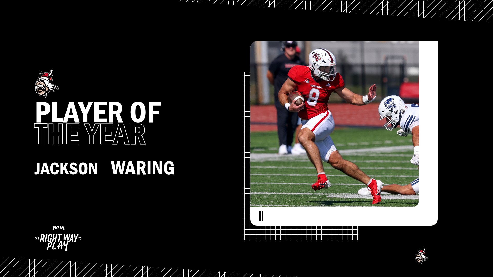 Grand View’s Jackson Waring Repeats as NAIA Football Player of the Year
