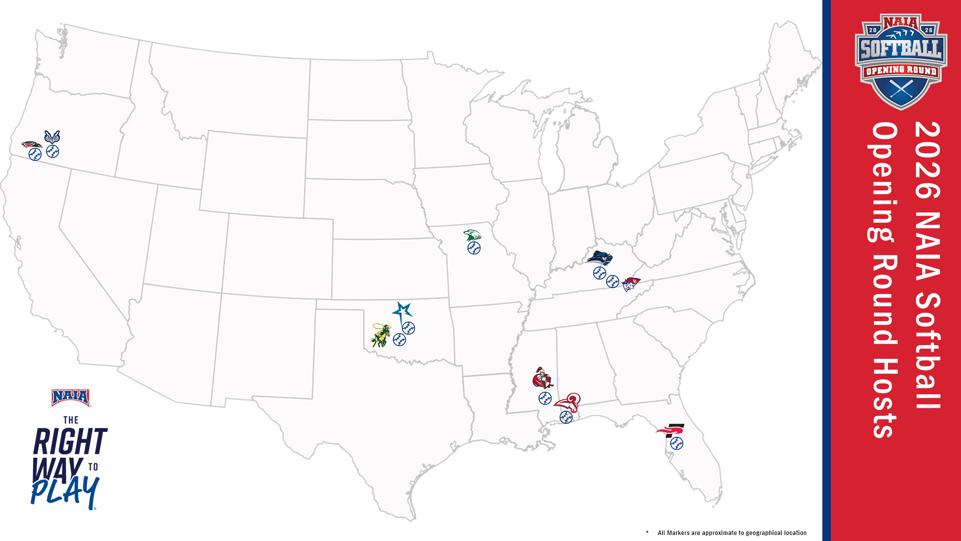 Ten Sites Have Been Identified to Host the 2026 NAIA Softball Opening Rounds Beginning May 11